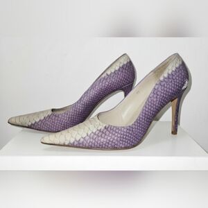 Ramon Tenza Purple And Cream Heels